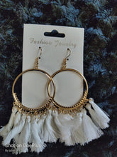 Load image into Gallery viewer, Hoop Tassel Earrings